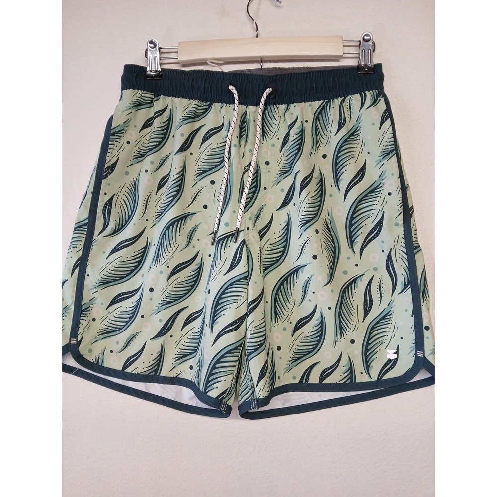 Jetty Shorts Mens Small Green Floral Drawstring Lightweight‎
